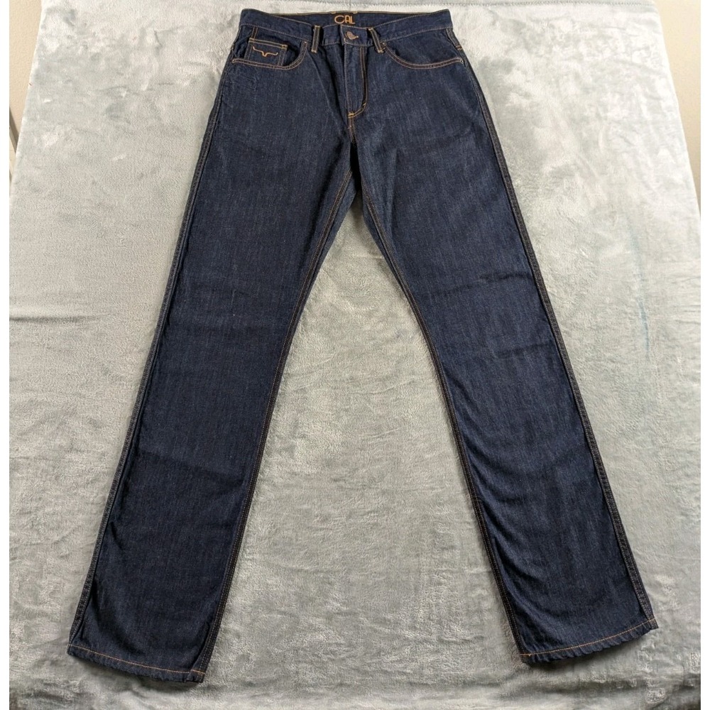 Kimes Ranch Cal Jeans Mens 33x32 (Fits 33x33.5) Blue Straight Dark Wash USA Made